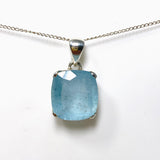 Aquamarine Faceted Rectangle Pendant PPGJ748 - Nature's Magick