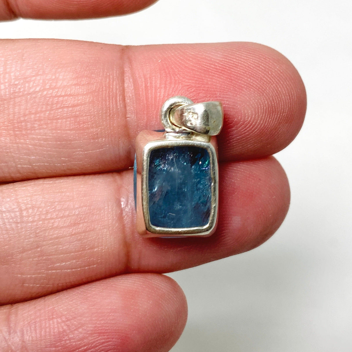 Aquamarine Faceted Rectangle Pendant PPGJ749 - Nature's Magick