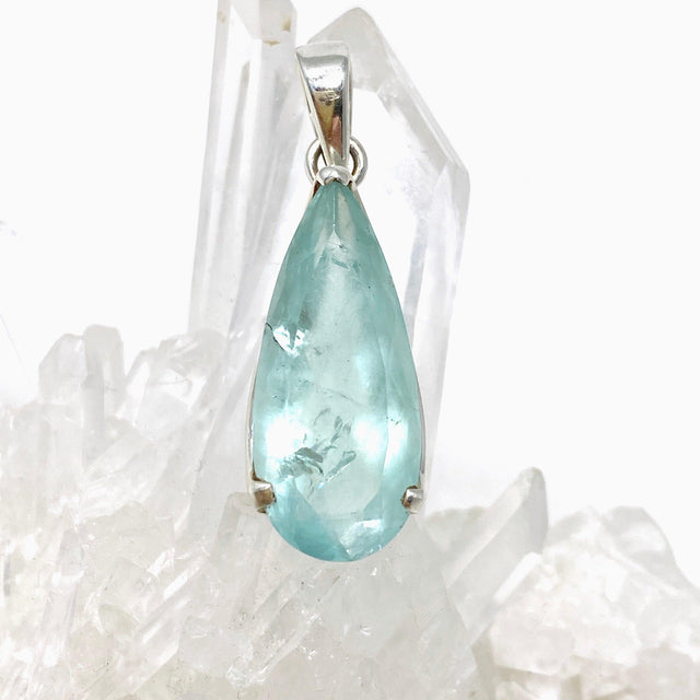 Aquamarine Faceted Teardrop Pendant PPGJ751 - Nature's Magick