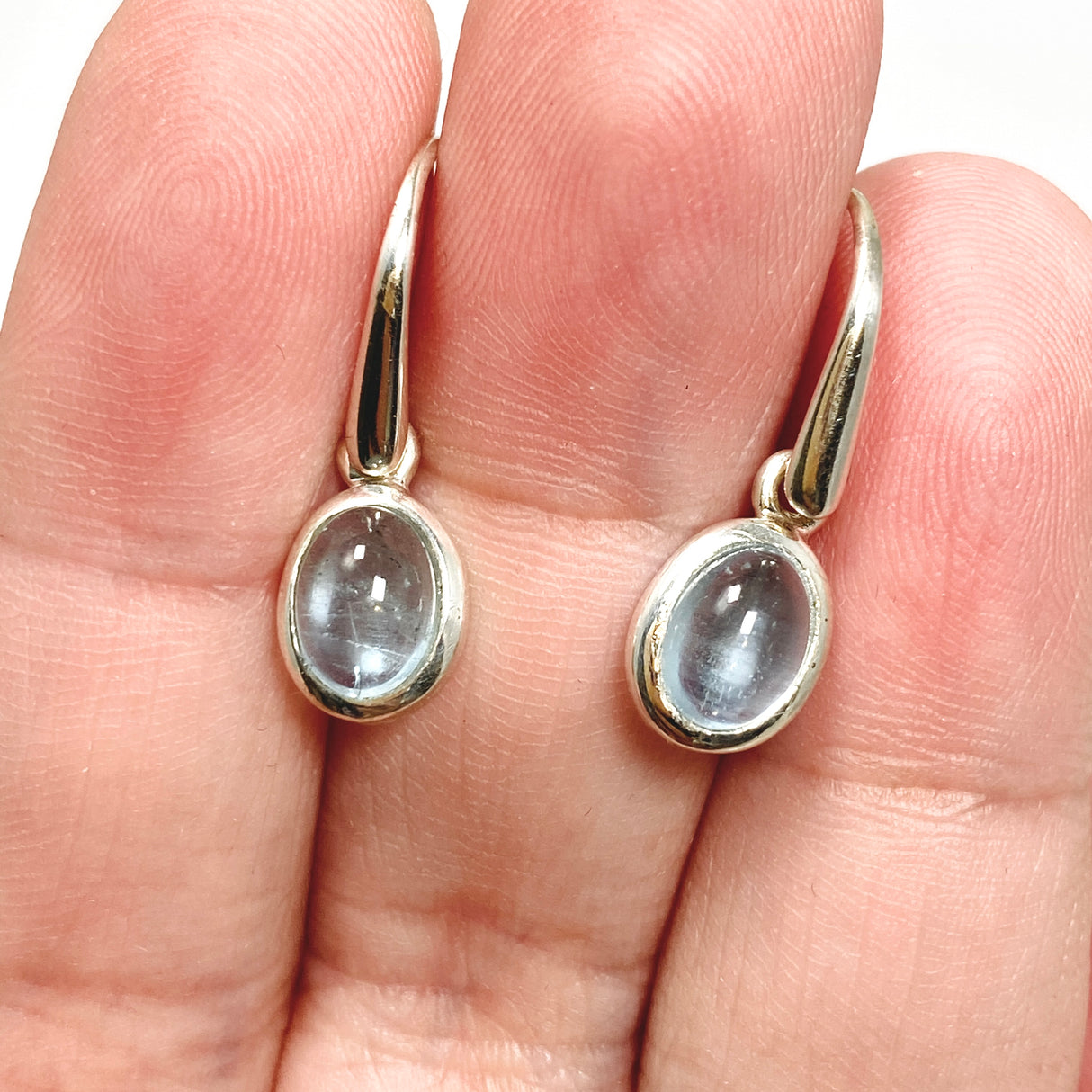 Aquamarine Oval Cabochon Earrings PEGJ279