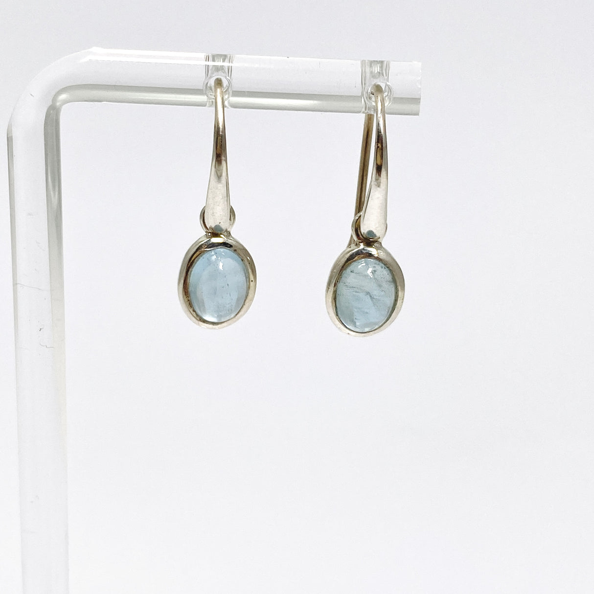 Aquamarine Oval Cabochon Earrings PEGJ279