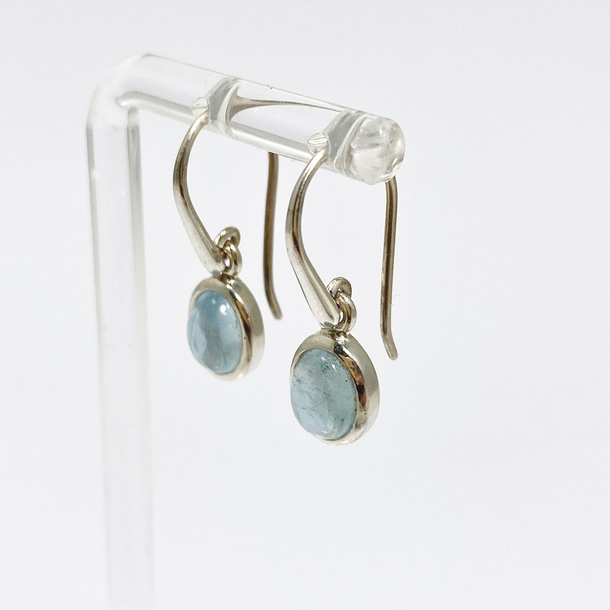 Aquamarine Oval Cabochon Earrings PEGJ279