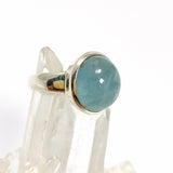 Aquamarine Oval Cabochon Ring Size 7.5 PRGJ808