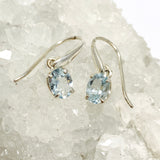 Aquamarine Oval Faceted Earrings PEGJ278