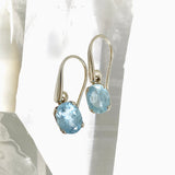Aquamarine Oval Faceted Earrings PEGJ346