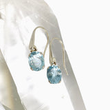 Aquamarine Oval Faceted Earrings PEGJ347