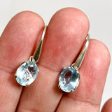 Aquamarine Oval Faceted Earrings PEGJ347