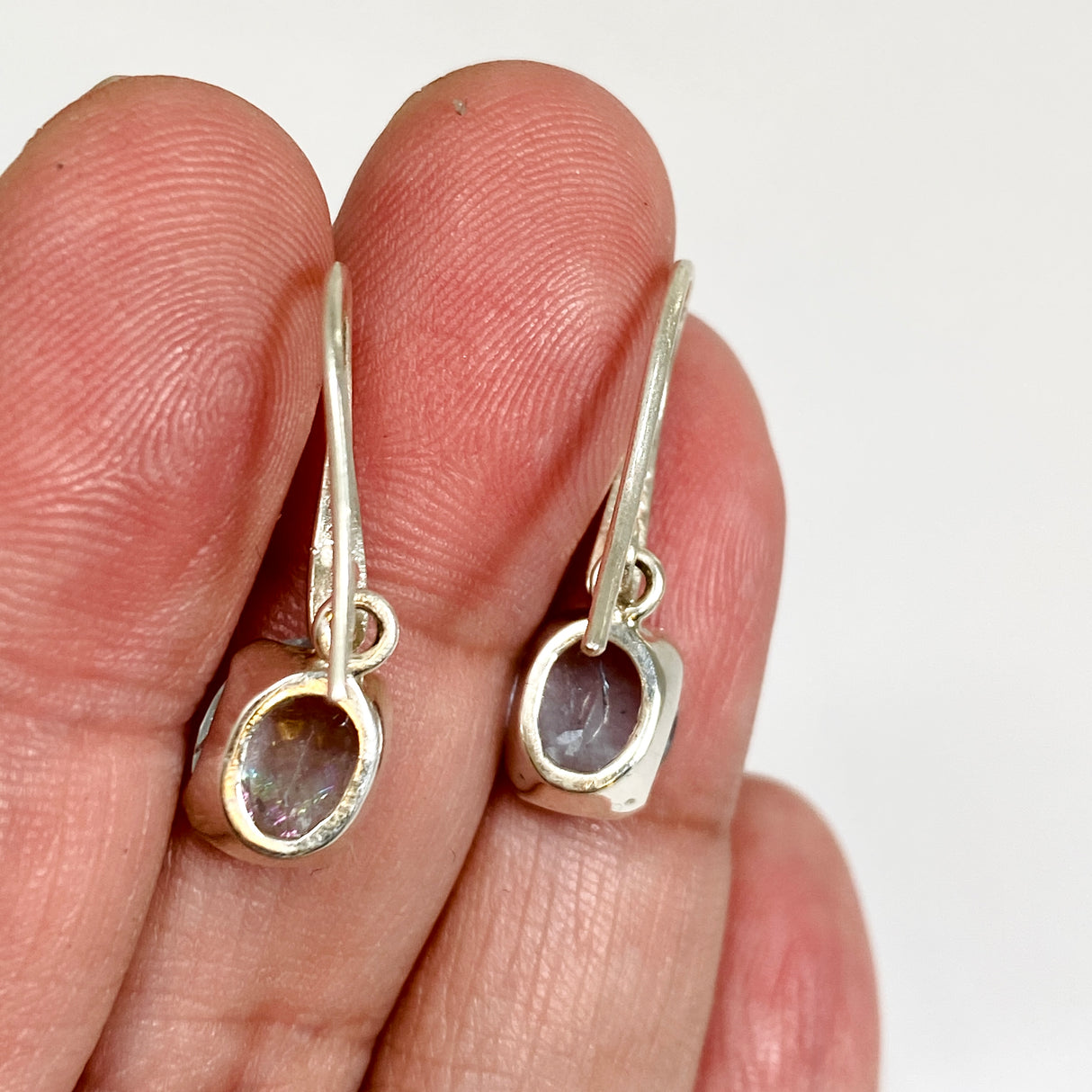 Aquamarine Oval Faceted Earrings PEGJ347