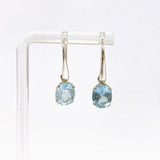 Aquamarine Oval Faceted Earrings PEGJ347