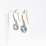 Aquamarine Oval Faceted Earrings PEGJ347