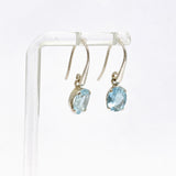 Aquamarine Oval Faceted Earrings PEGJ347