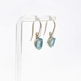 Aquamarine Oval Faceted Earrings PEGJ348