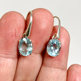 Aquamarine Oval Faceted Earrings PEGJ348