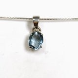 Aquamarine Oval Faceted Pendant PPGJ1126