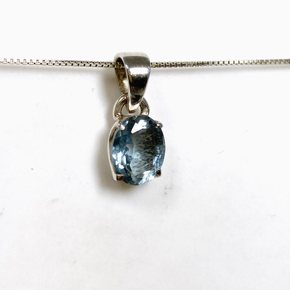 Aquamarine Oval Faceted Pendant PPGJ1126