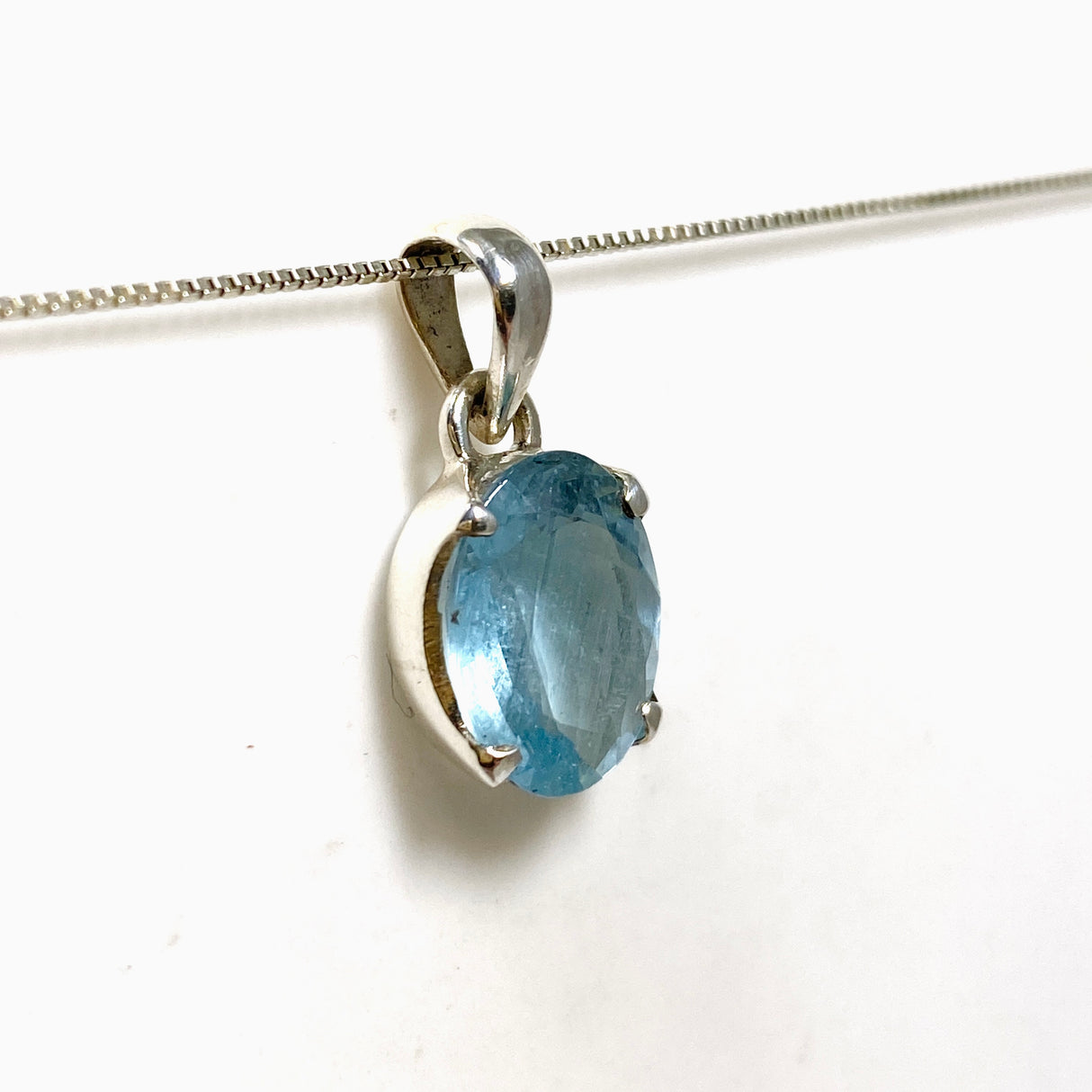 Aquamarine Oval Faceted Pendant PPGJ1127