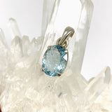 Aquamarine Oval Faceted Pendant PPGJ1128