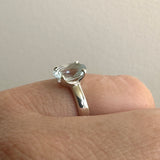 Aquamarine Oval Faceted Ring Size 5 PRGJ802