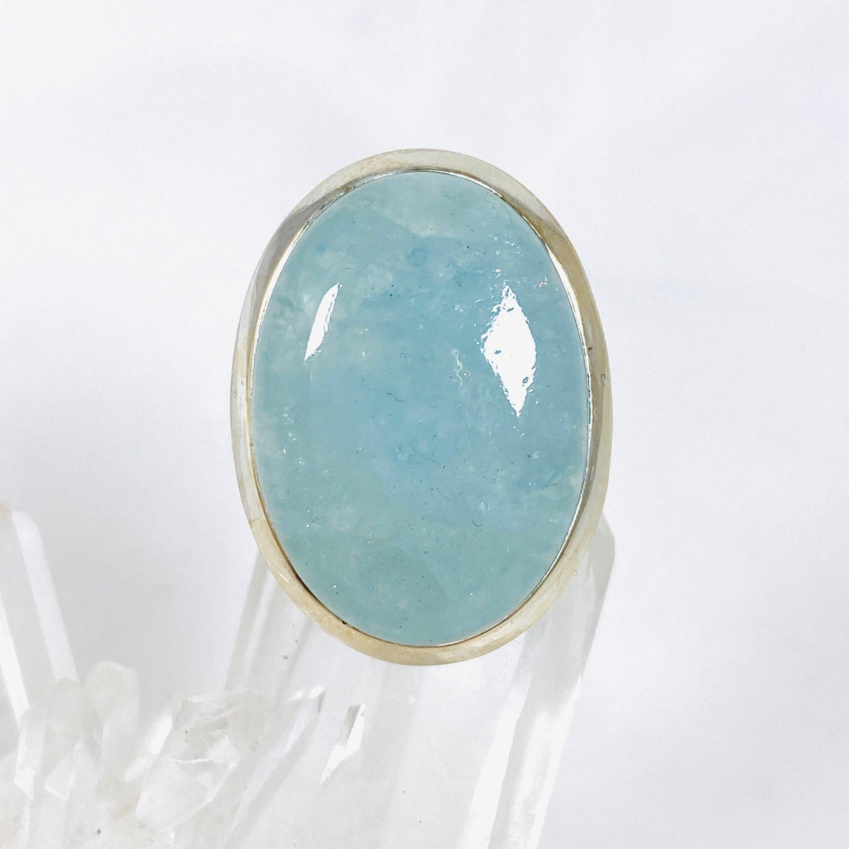 Aquamarine oval ring s.10 KRGJ2880 - Nature's Magick