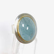 Aquamarine oval ring with gold detailing s.7 KRGJ2882 - Nature's Magick