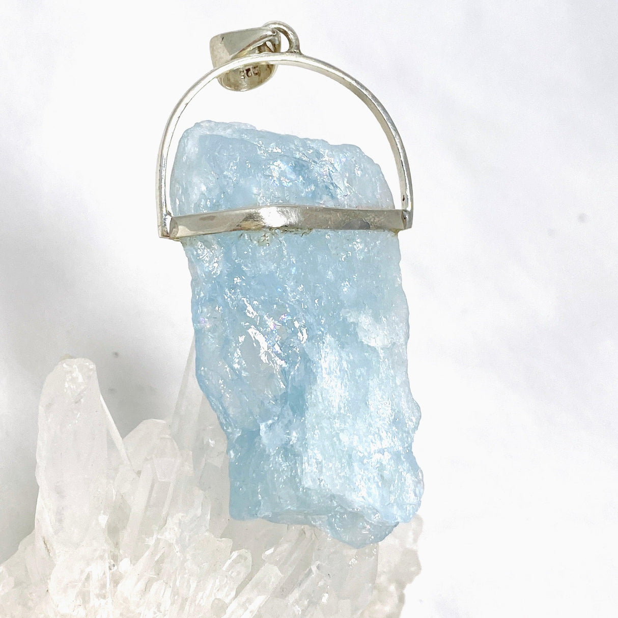 Aquamarine Raw Crystal Pendant PPGJ737 - Nature's Magick