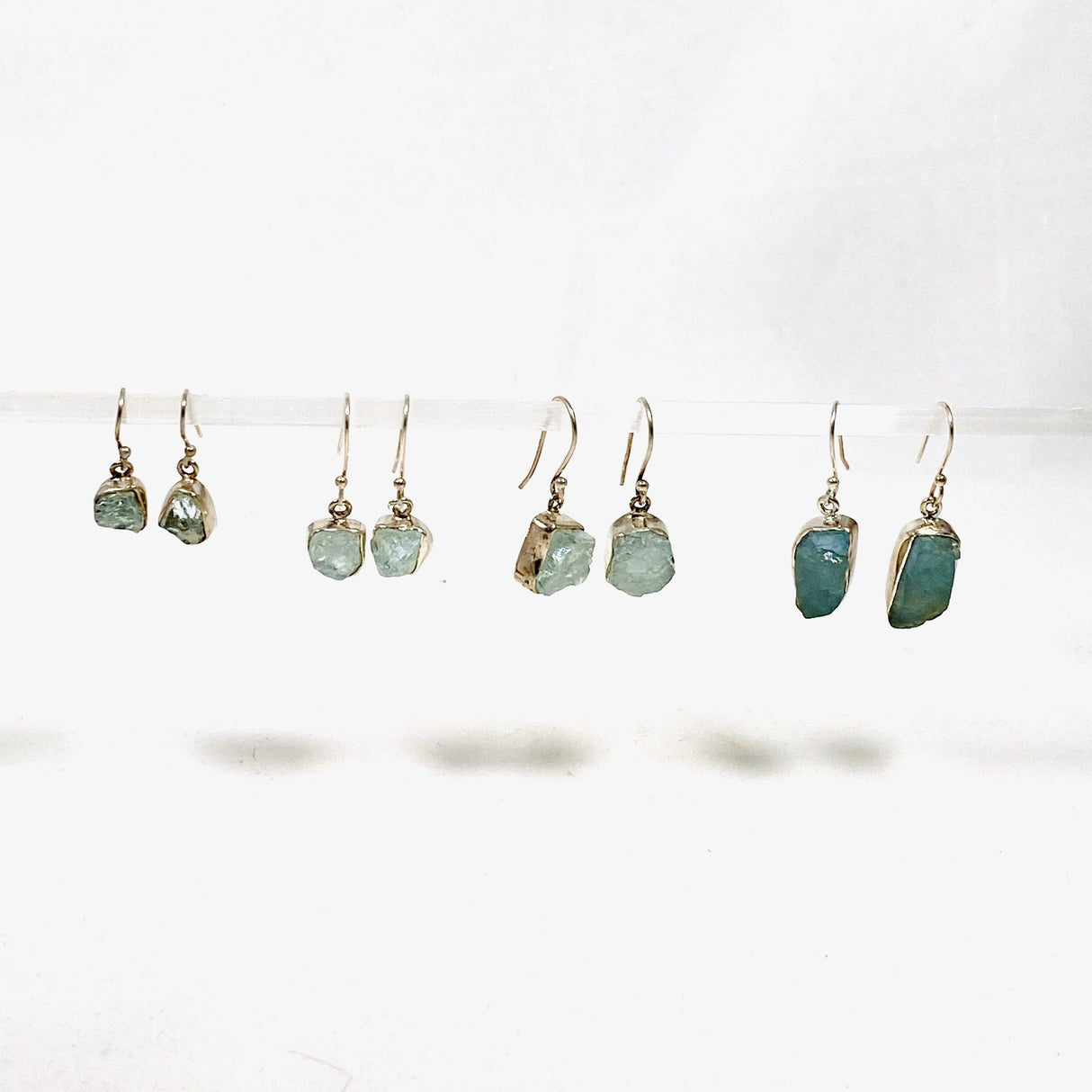 Aquamarine raw earrings E2359-AQ