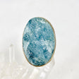 Aquamarine raw oval ring with hammered band s.8 KRGJ1360 - Nature's Magick