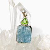 Aquamarine Raw Rectangular Multi-stone Pendant PPGJ738 - Nature's Magick