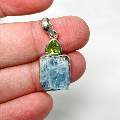 Aquamarine Raw Rectangular Multi-stone Pendant PPGJ738 - Nature's Magick