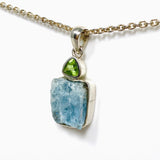 Aquamarine Raw Rectangular Multi-stone Pendant PPGJ738 - Nature's Magick