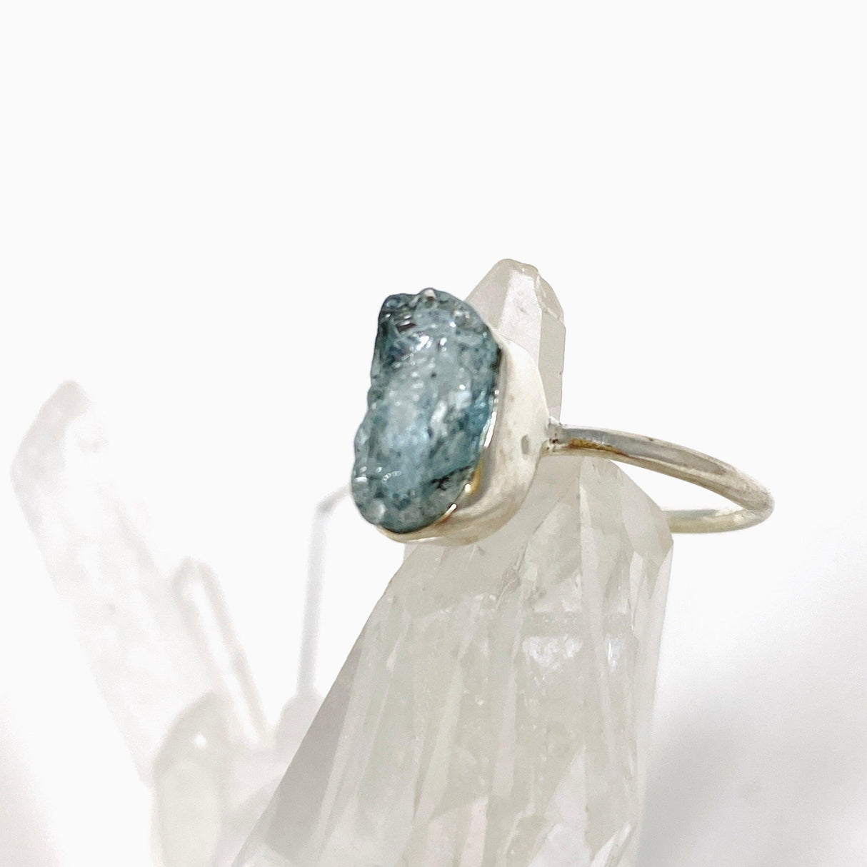 Aquamarine Raw Ring PRGJ333 - Nature's Magick