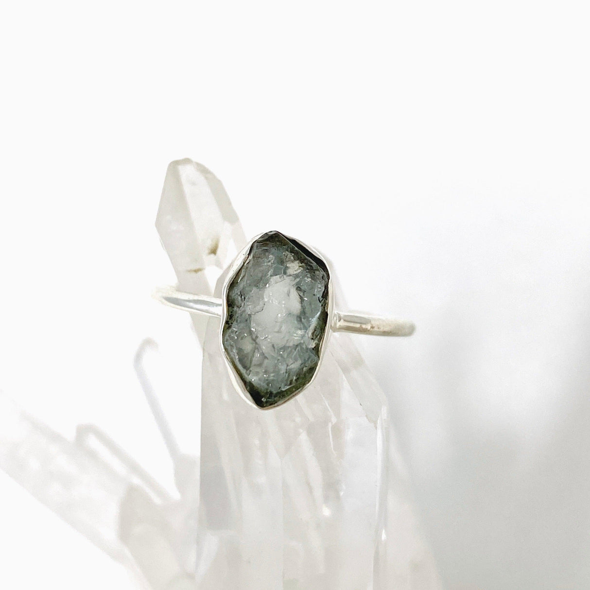 Aquamarine Raw Ring PRGJ333 - Nature's Magick