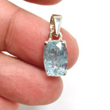 Aquamarine Rectangular Cushion Cut Faceted Pendant PPGJ970