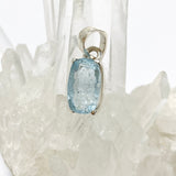 Aquamarine Rectangular Cushion Cut Faceted Pendant PPGJ970