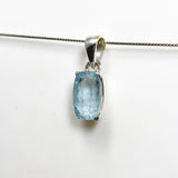 Aquamarine Rectangular Cushion Cut Faceted Pendant PPGJ970