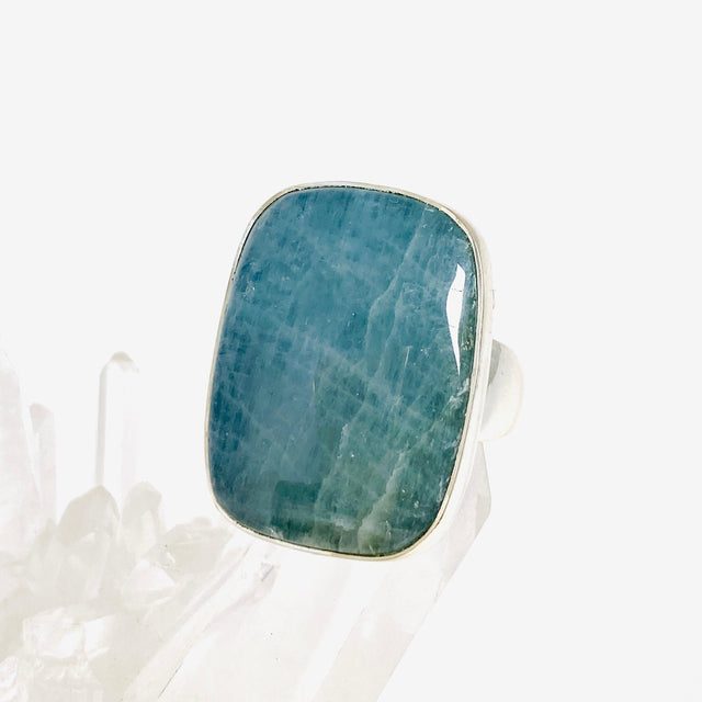 Aquamarine rectangular ring s.11 KRGJ2878 - Nature's Magick