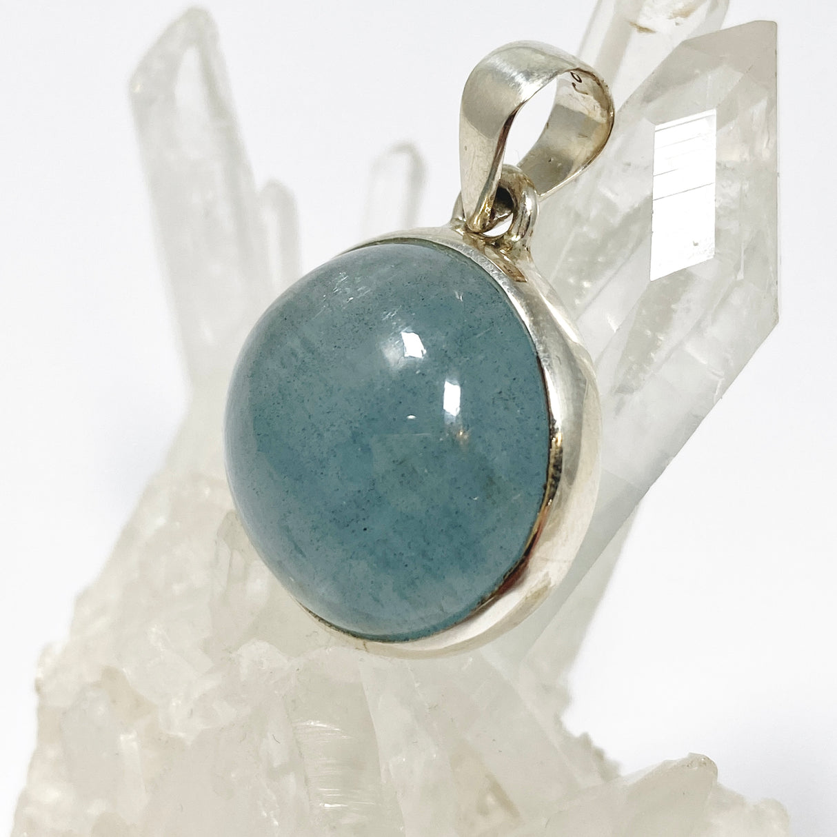 Aquamarine Round Cabochon Pendant PPGJ974