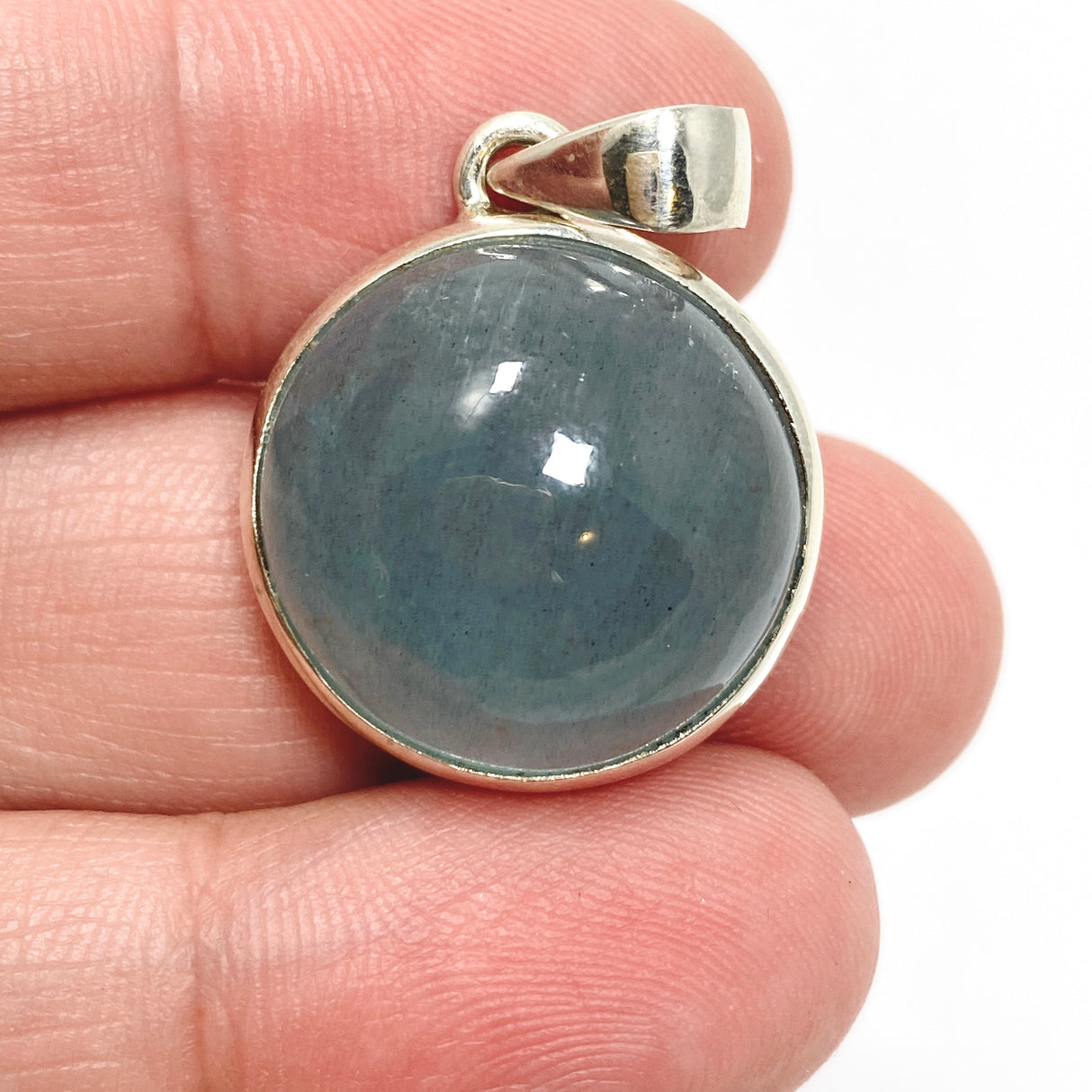 Aquamarine Round Cabochon Pendant PPGJ974