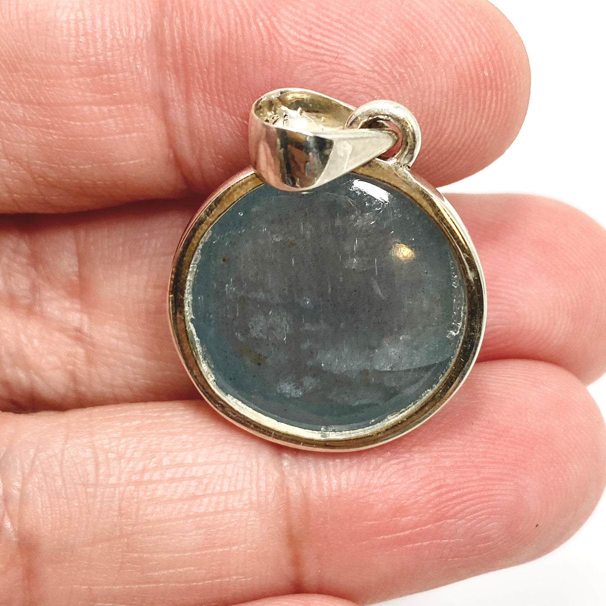 Aquamarine Round Cabochon Pendant PPGJ974