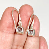 Aquamarine Square Faceted Earrings PEGJ351