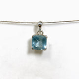 Aquamarine Square Faceted Pendant PPGJ1118