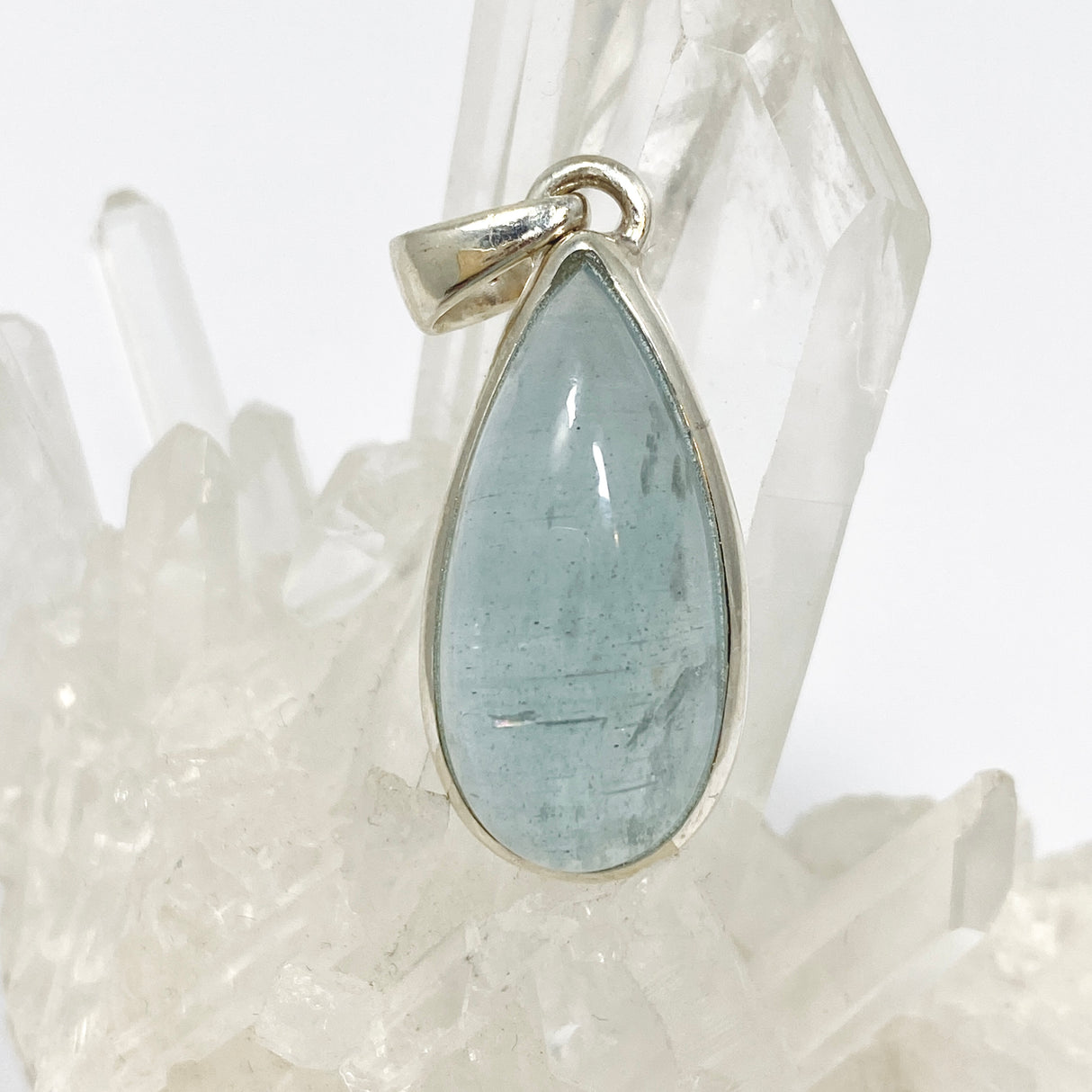 Aquamarine Teardrop Cabochon Pendant PPGJ975