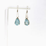 Aquamarine Teardrop Faceted Earrings PEGJ350