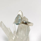 Aquamarine Teardrop Faceted Ring Size 9 PRGJ932