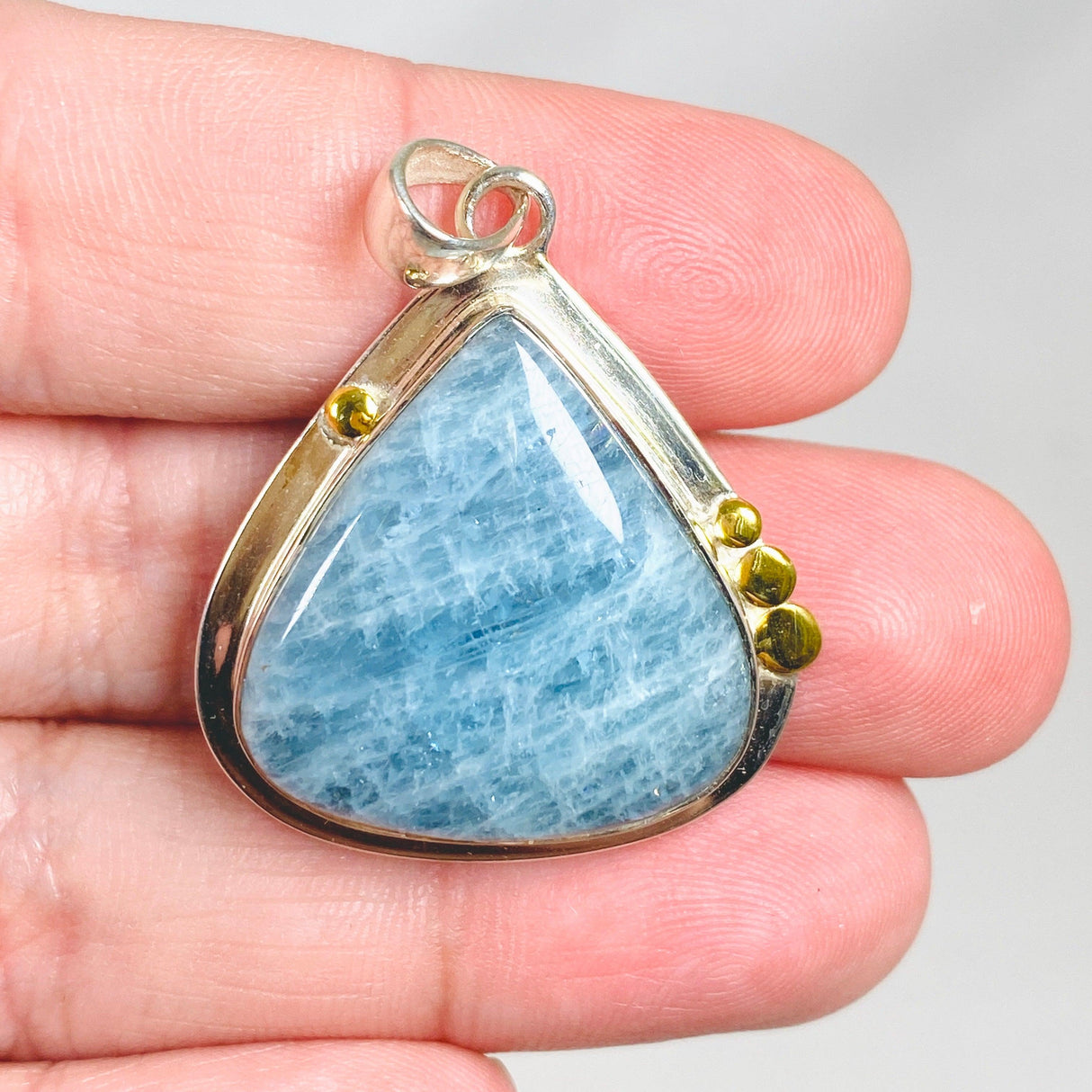 Aquamarine Teardrop Pendant KPGJ3706 - Nature's Magick