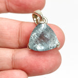 Aquamarine Triangular Checkerboard Faceted Pendant PPGJ971