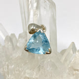 Aquamarine Triangular Faceted Pendant PPGJ1114
