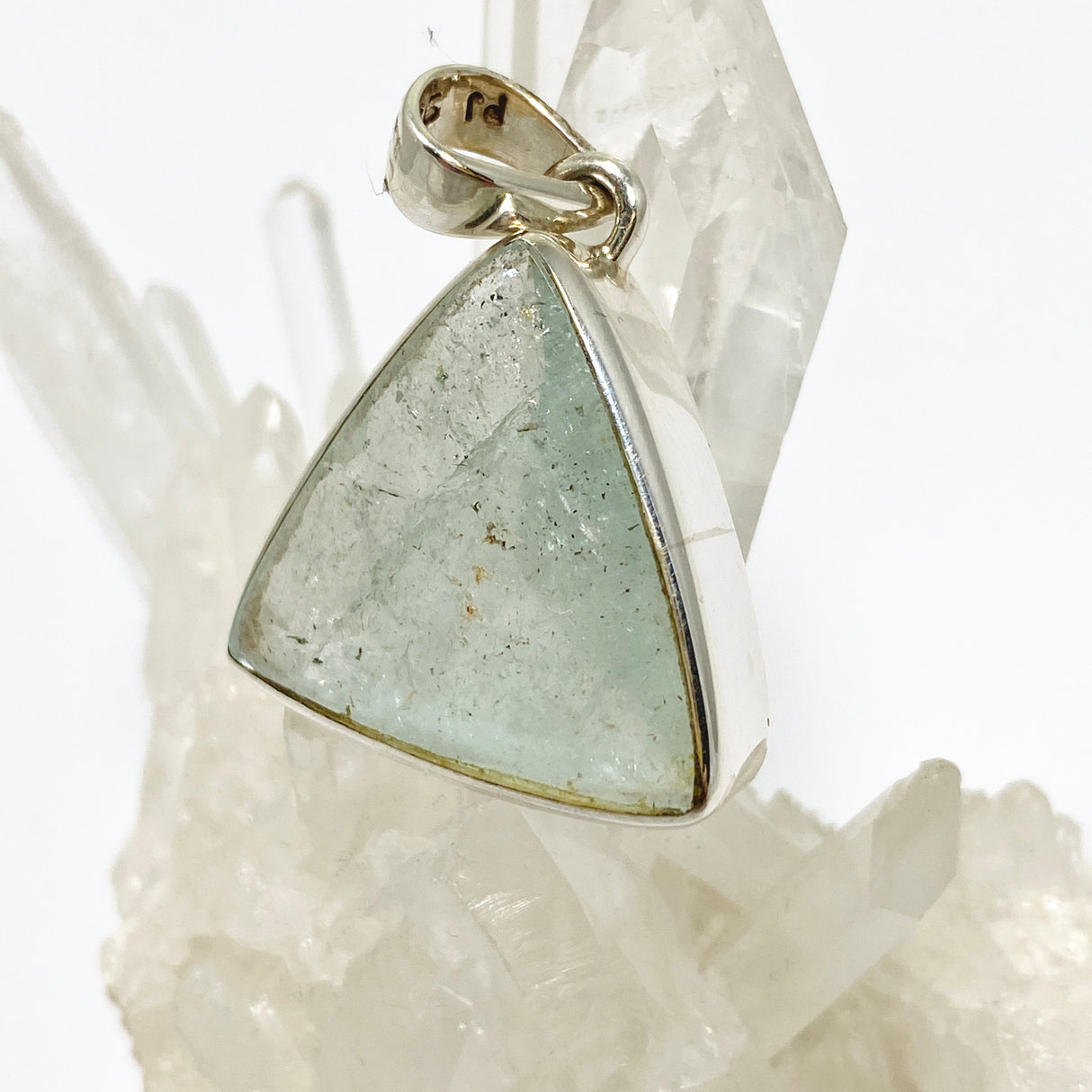 Aquamarine Triangular Faceted Pendant PPGJ984