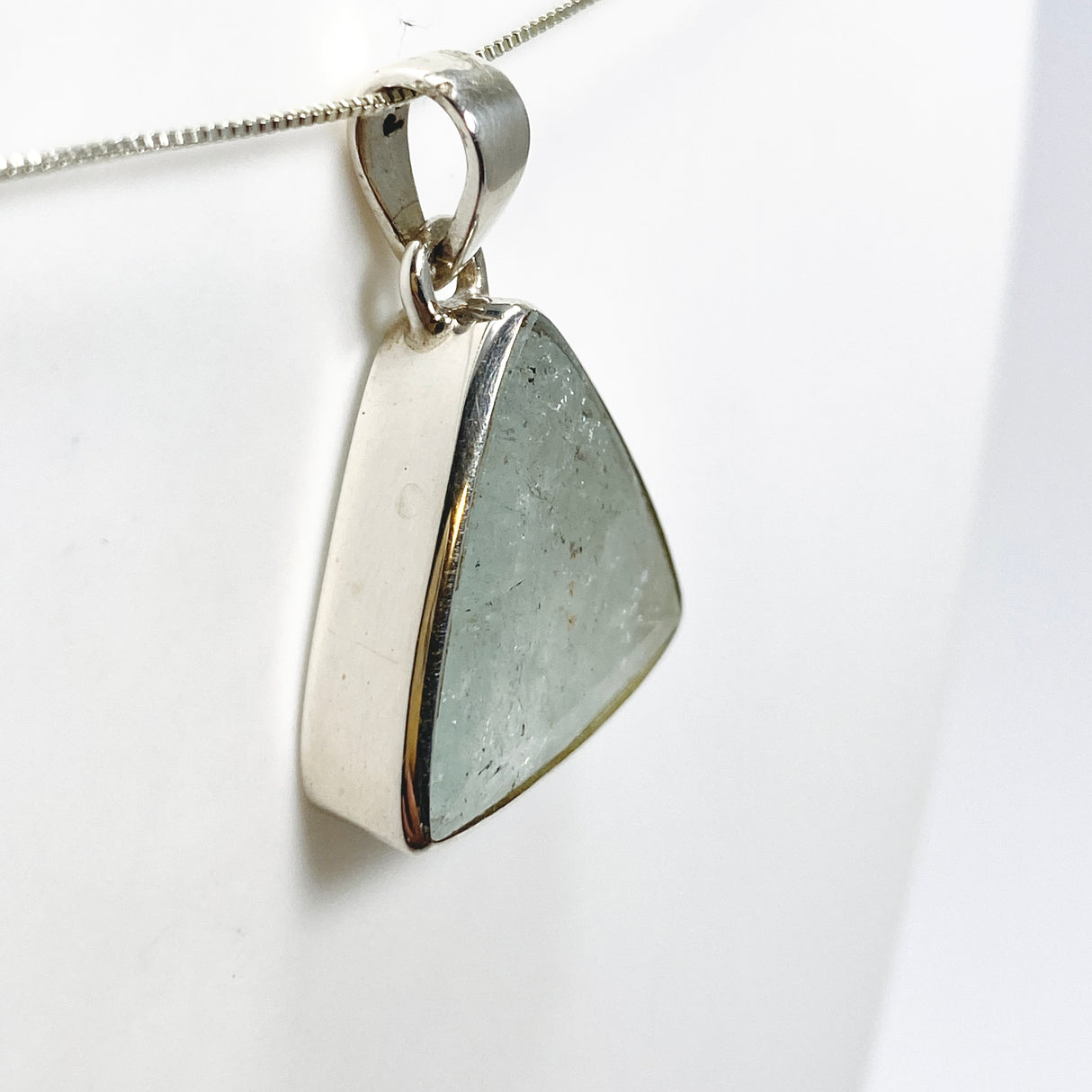 Aquamarine Triangular Faceted Pendant PPGJ984