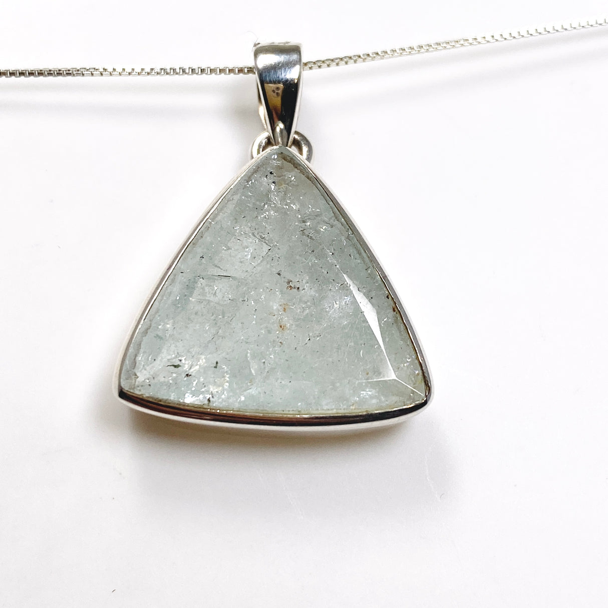 Aquamarine Triangular Faceted Pendant PPGJ984